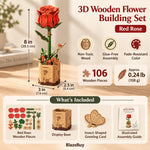 Wooden Bloom 3D Flower Puzzle