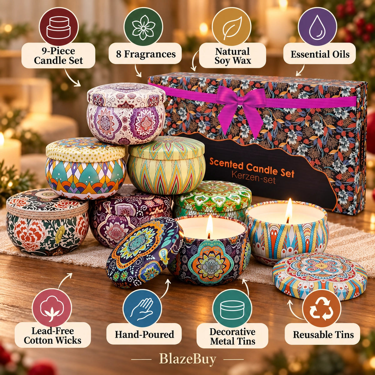 Scented Candle Gift Set Collection