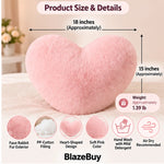 Heart-Shaped Fluffy Pillow