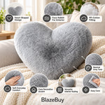 Heart-Shaped Fluffy Pillow