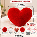 Heart-Shaped Fluffy Pillow