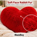 Heart-Shaped Fluffy Pillow