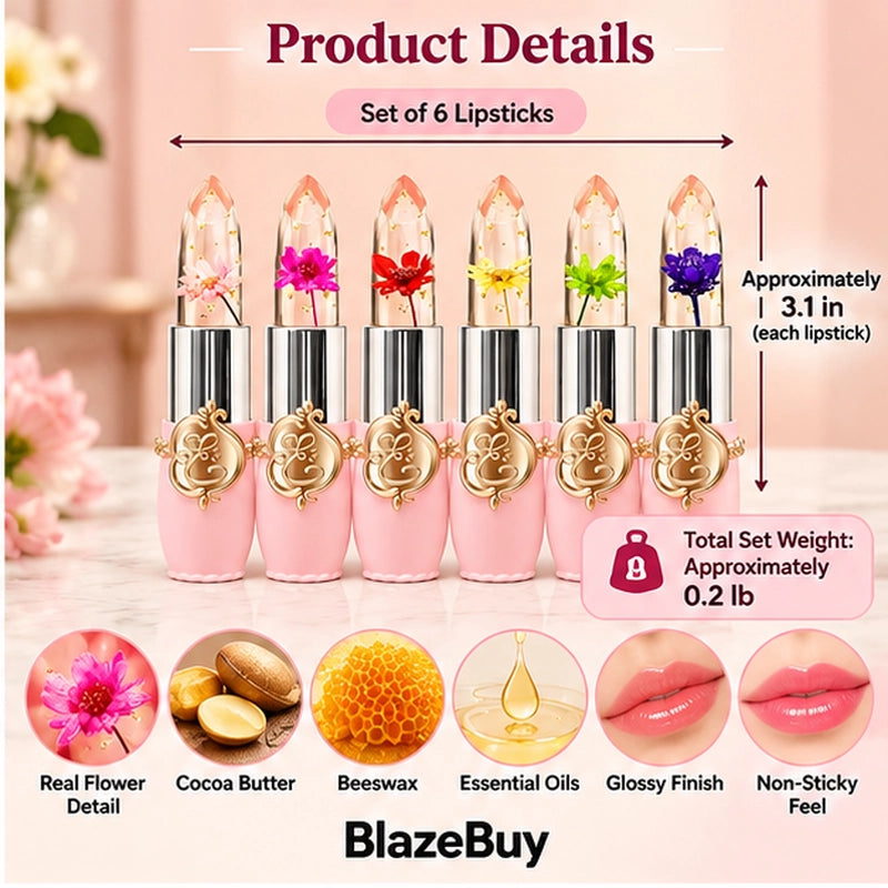 Flower Jelly Lipstick Set