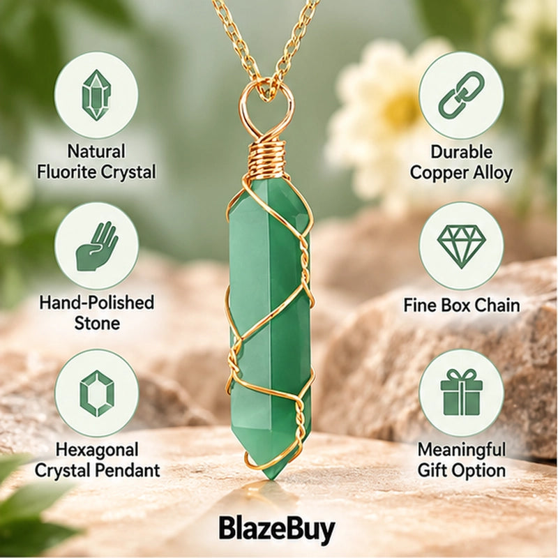 Fluorite Gemstone Jewelry Set
