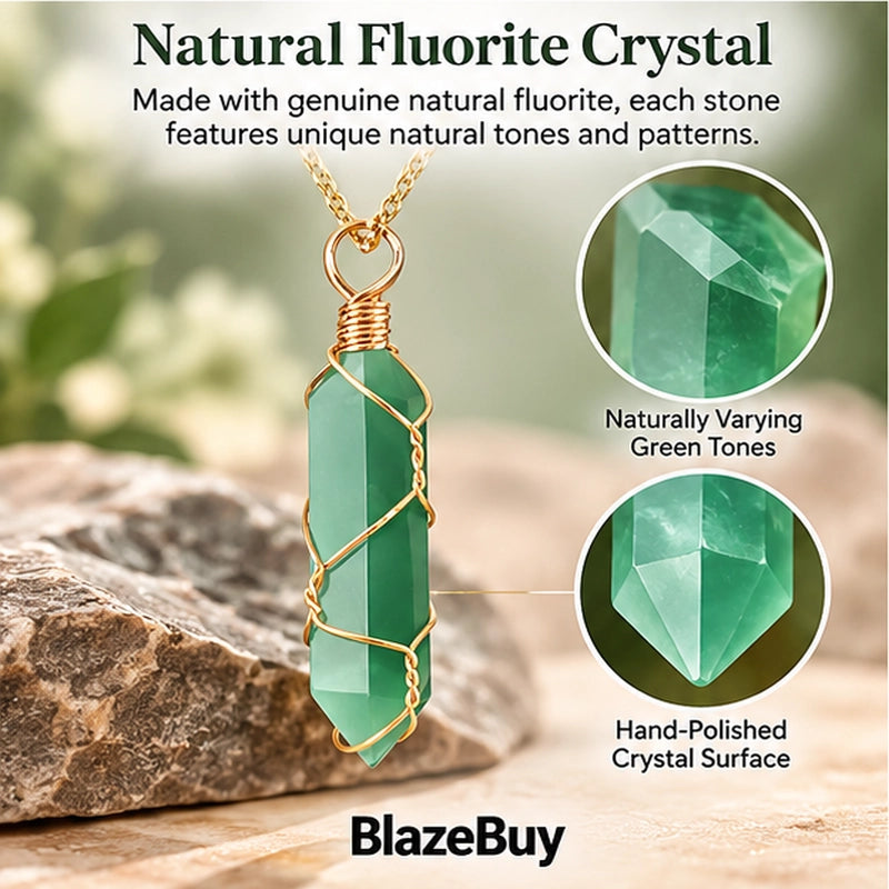 Fluorite Gemstone Jewelry Set