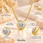 Moissanite Solitaire Pendant Necklace