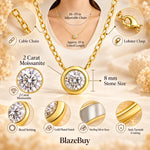 Moissanite Solitaire Pendant Necklace