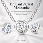 Moissanite Solitaire Pendant Necklace