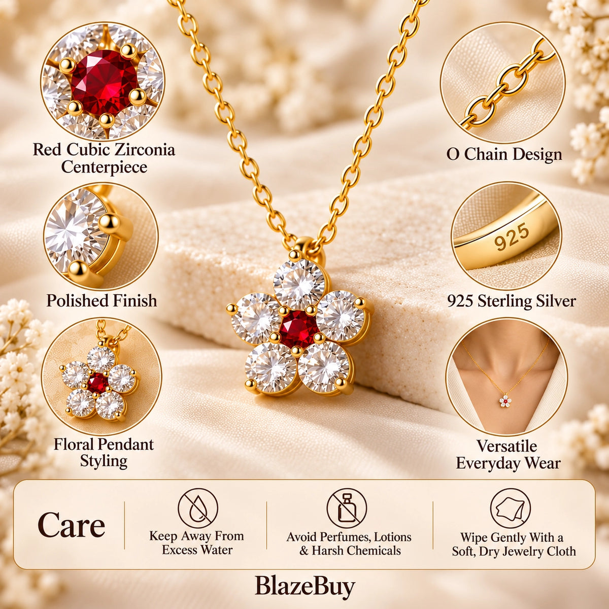 BloomSilver Pendant Necklace