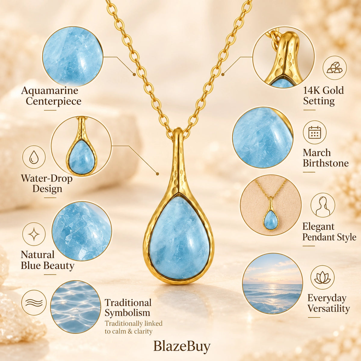 Metiseko Aquamarine Necklace