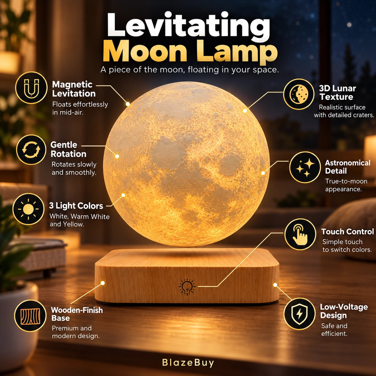 PeacePlanet Moon Lamp