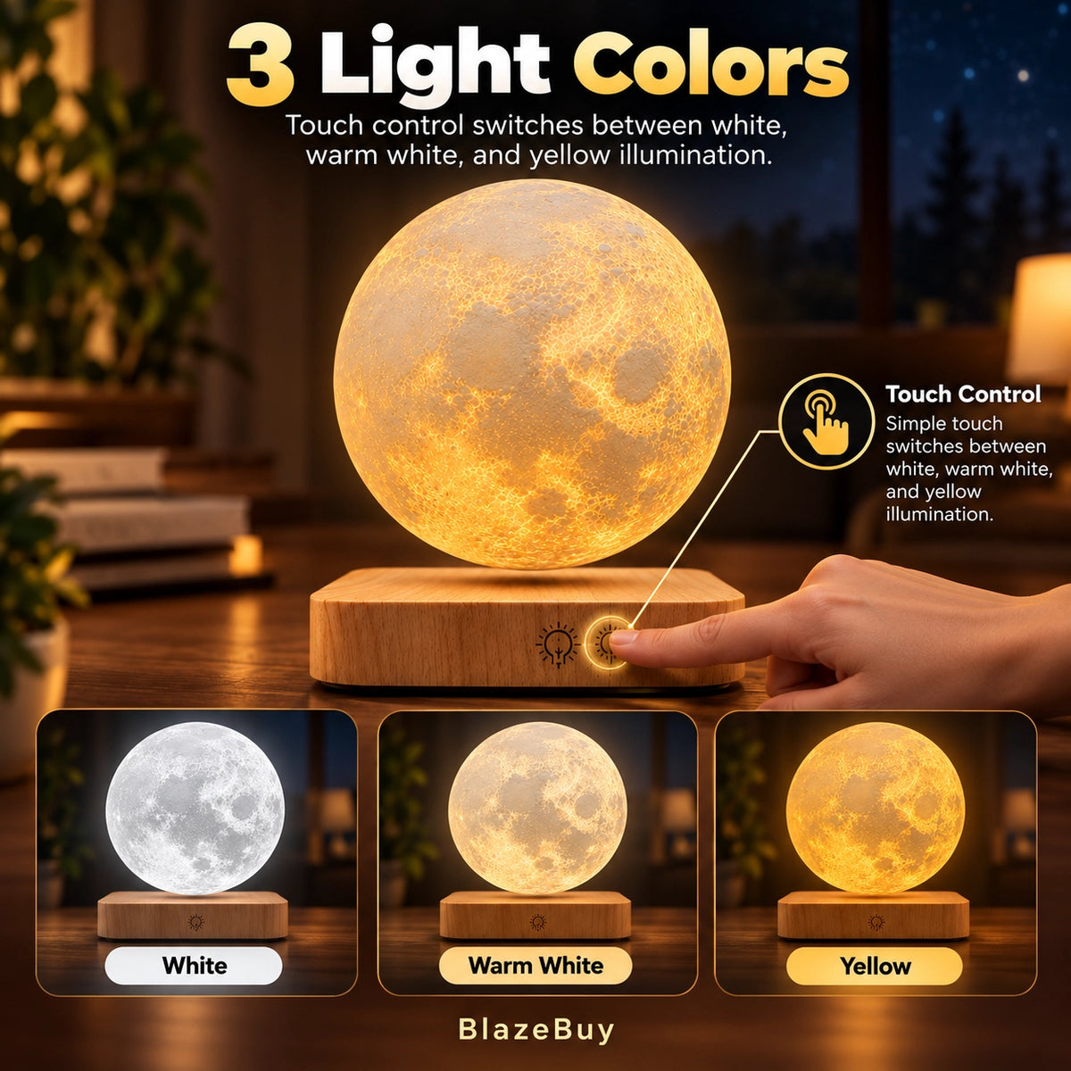PeacePlanet Moon Lamp