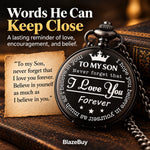 Engraved Pocket Watch for Son