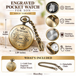 Engraved Pocket Watch for Son