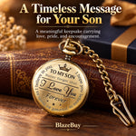 Engraved Pocket Watch for Son