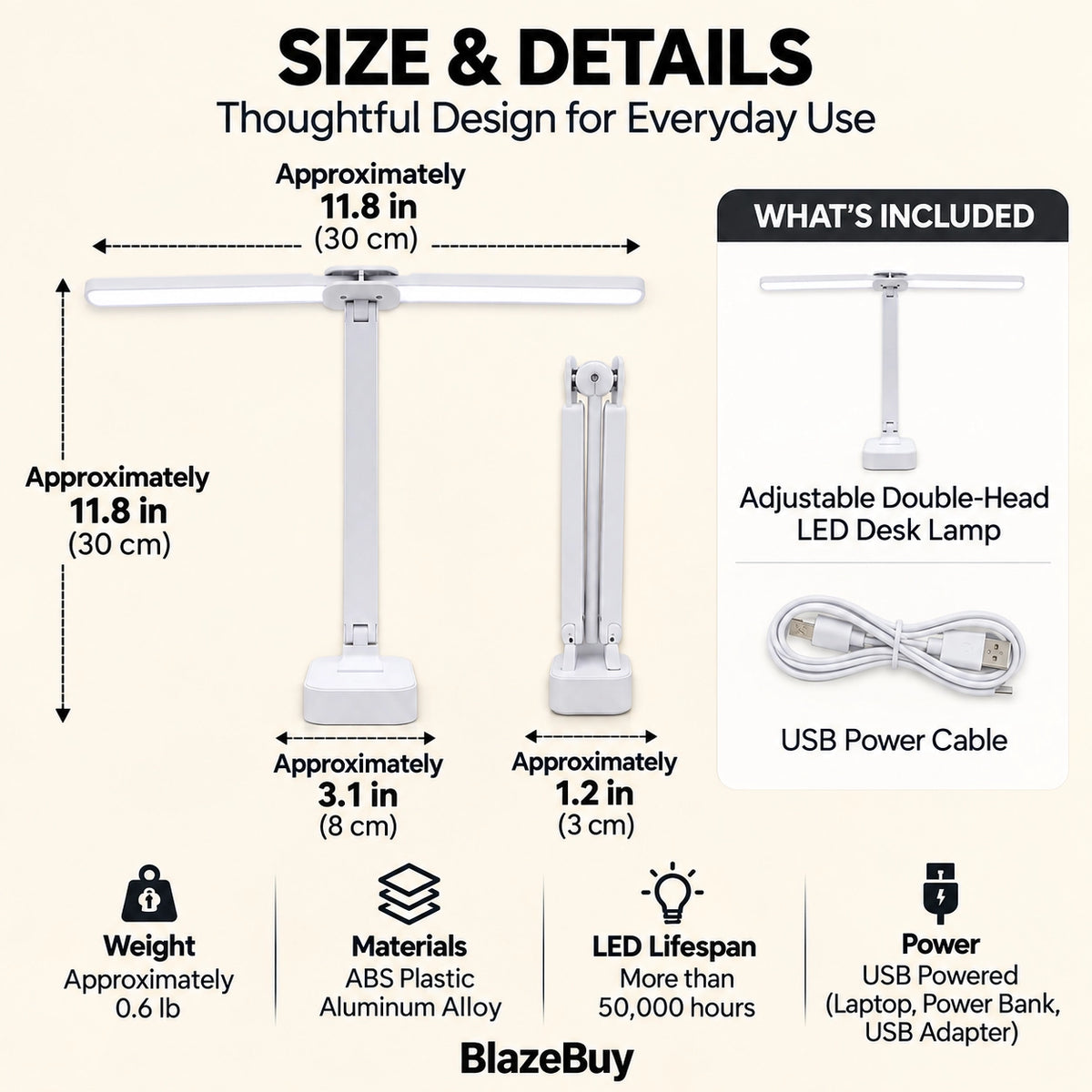 LED Double-Head Desk Lamp