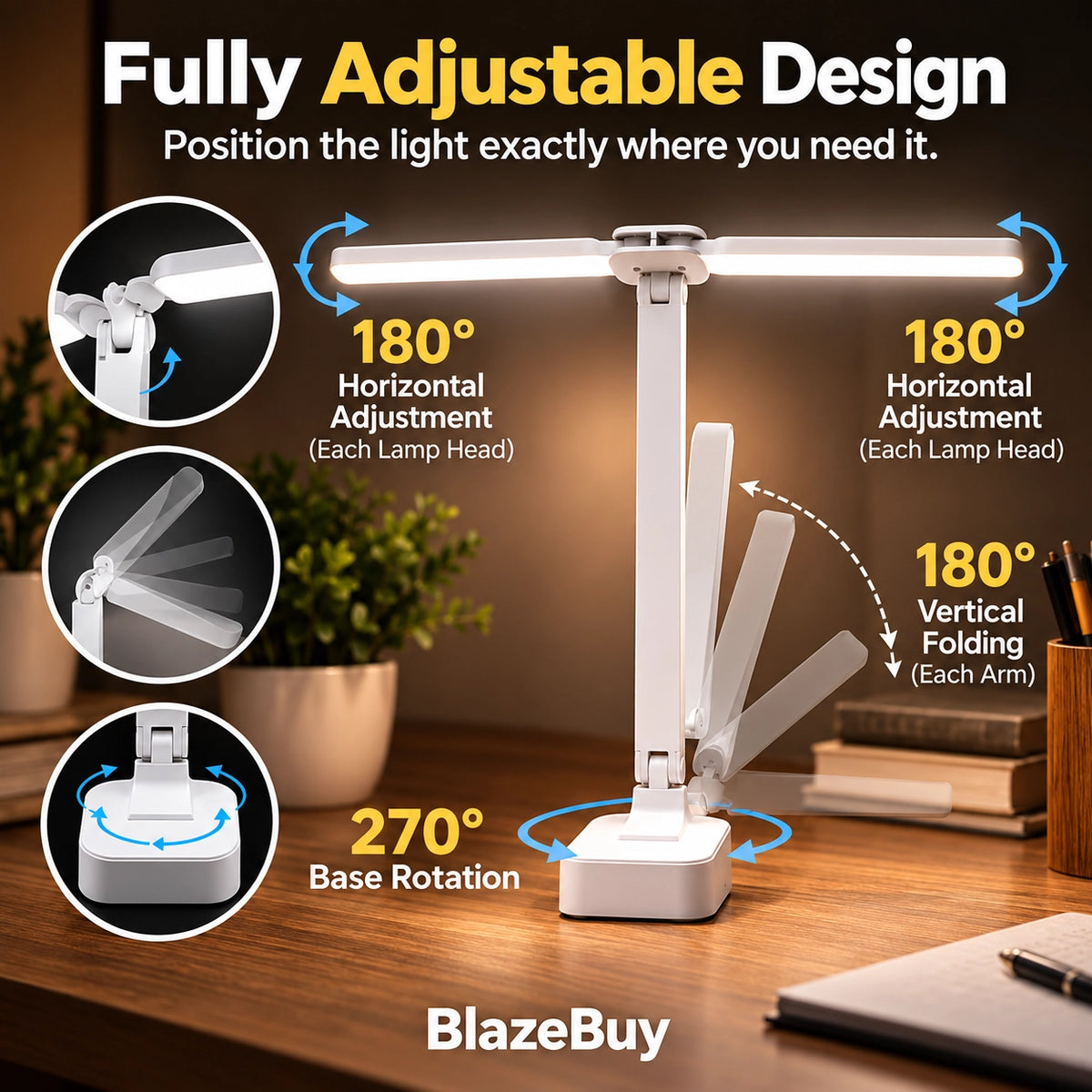 LED Double-Head Desk Lamp
