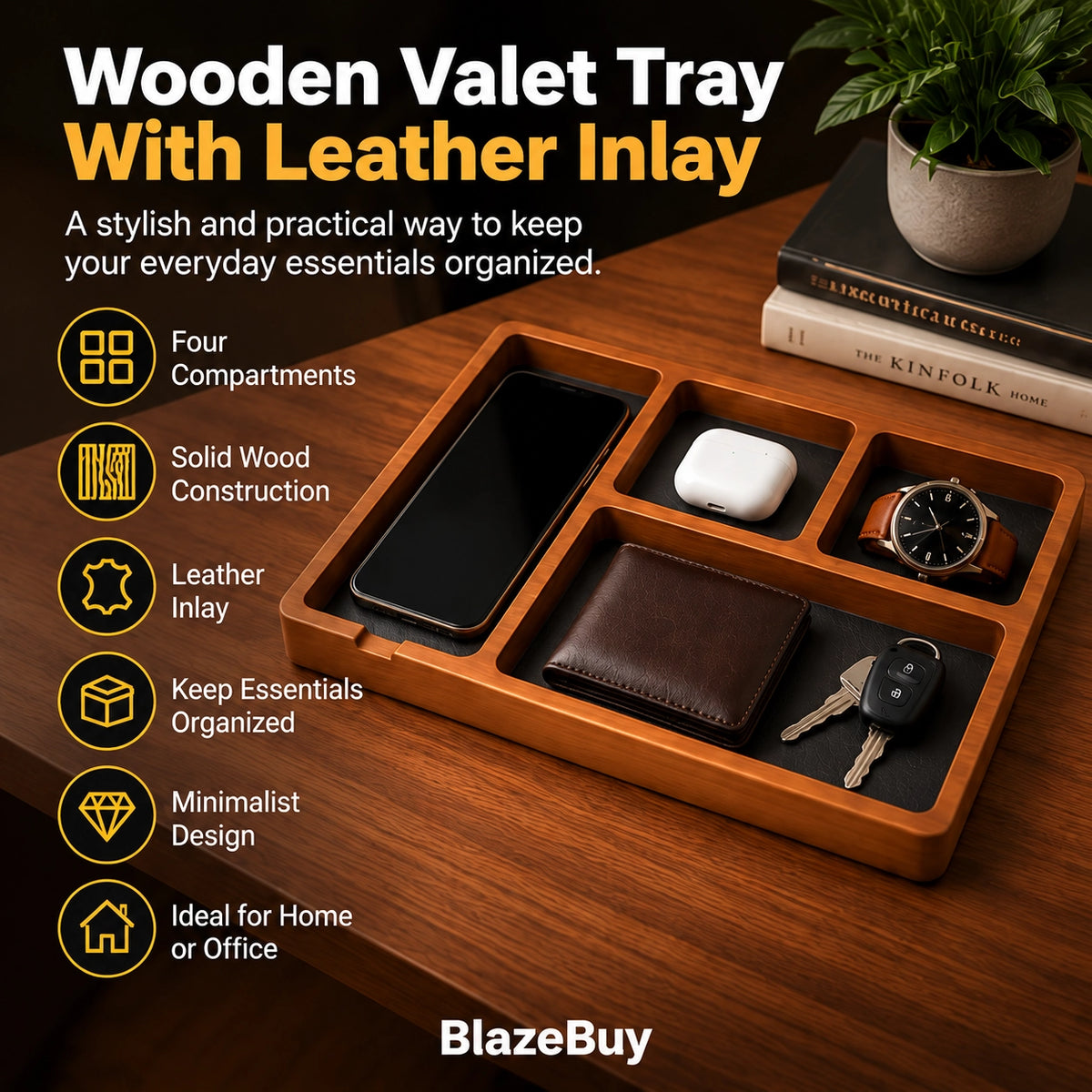 Shinpuru Wooden Valet Tray