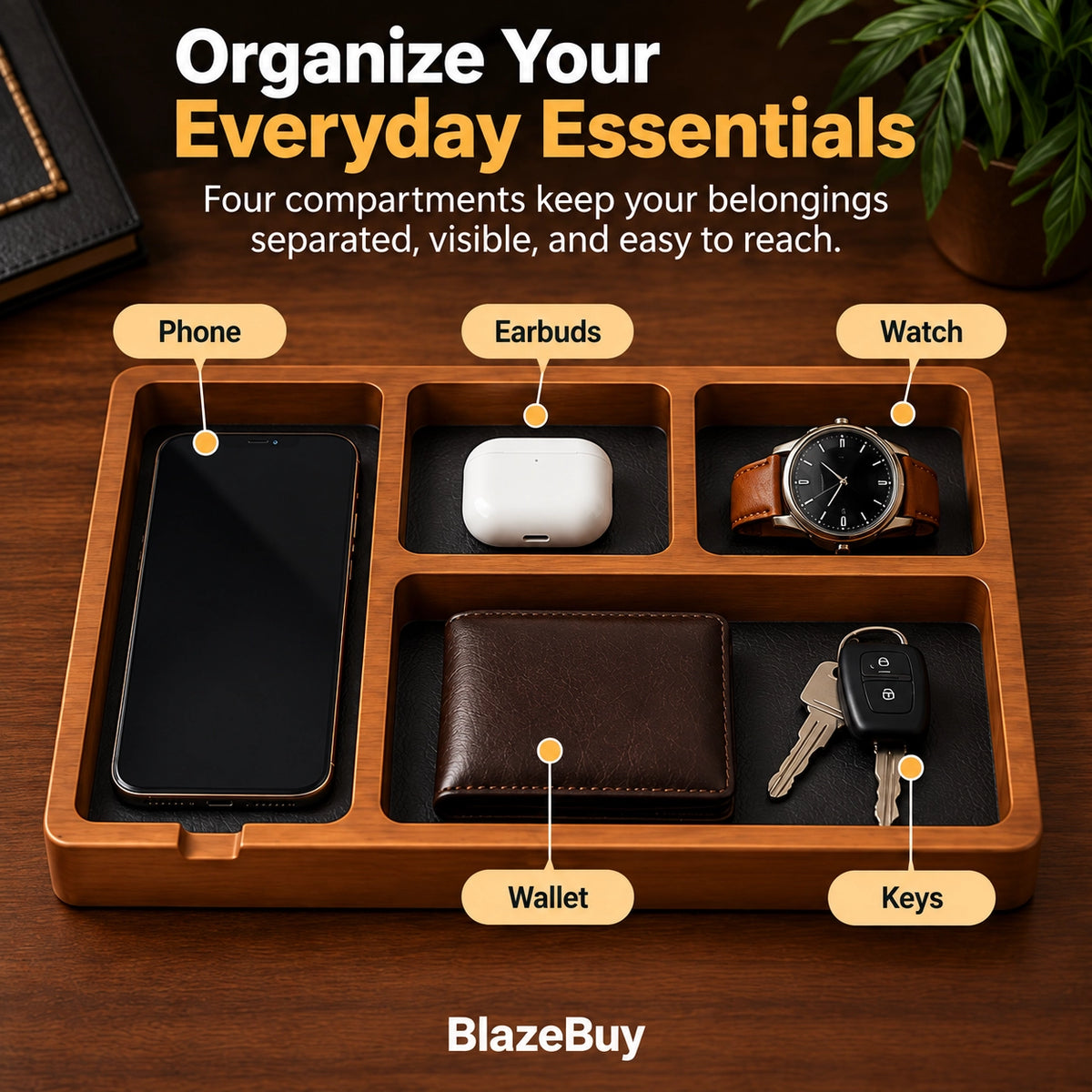 Shinpuru Wooden Valet Tray