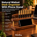 Wooden Pen and Phone Organizer