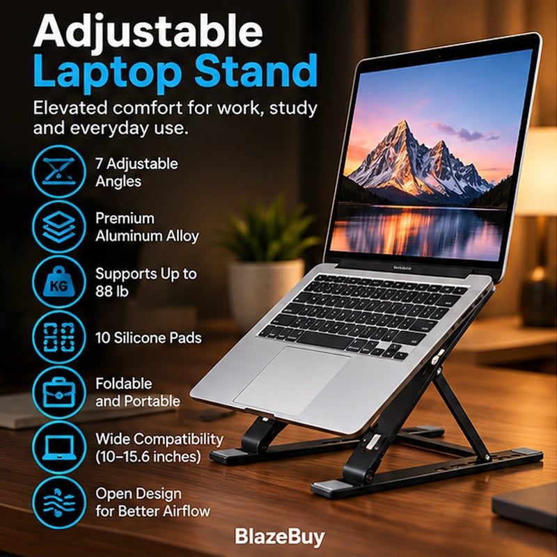 adjustable aluminum laptop stand