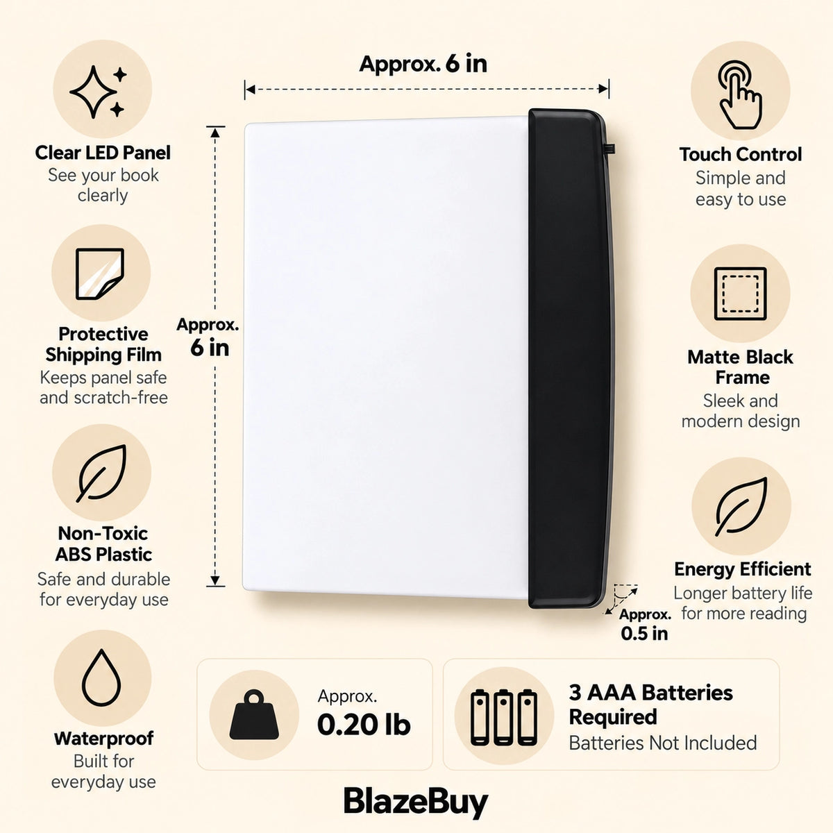 Flat Page Book Light
