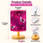 Purple Butterfly Table Lamp