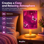 Purple Butterfly Table Lamp