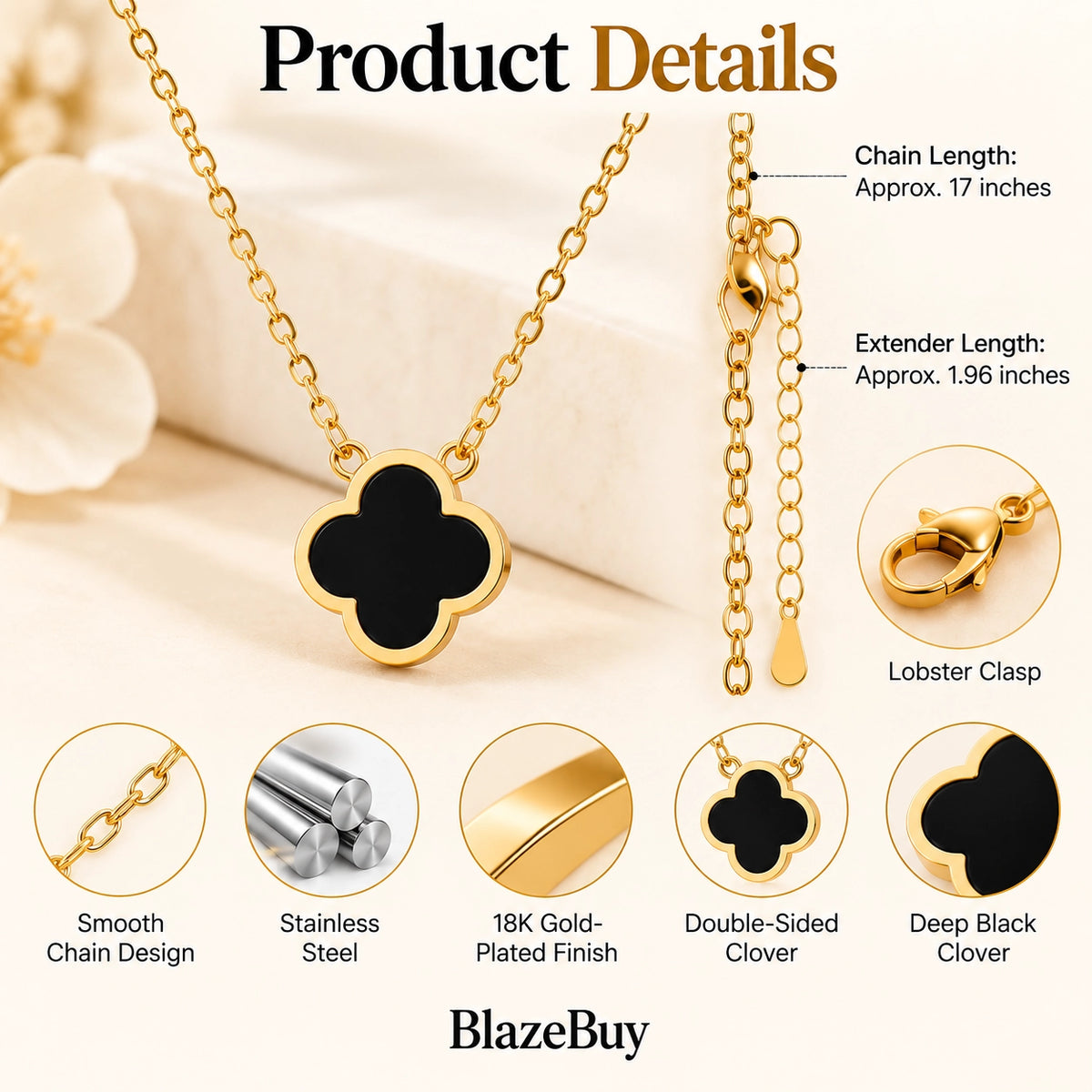 Four Leaf Clover Pendant Necklace