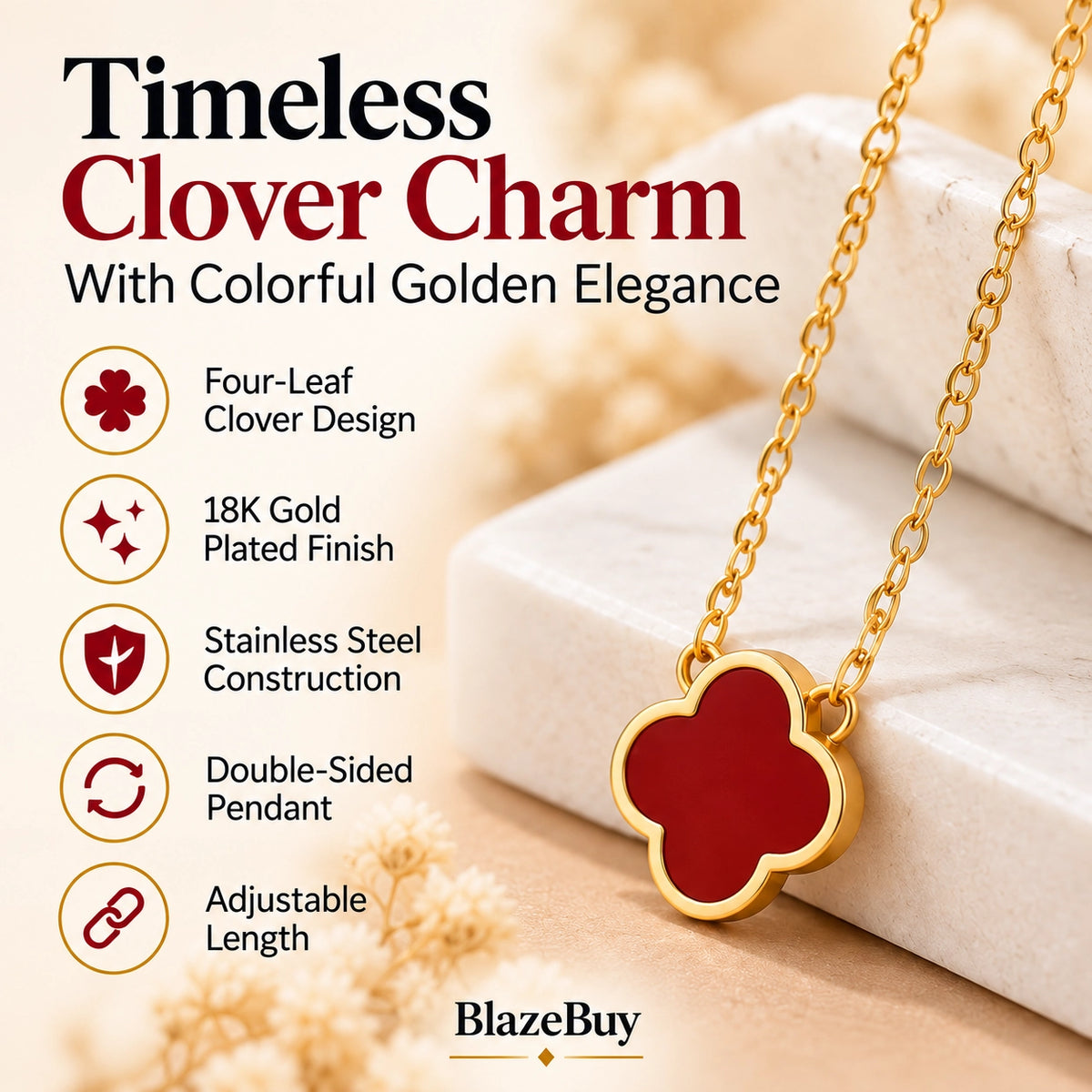 Four Leaf Clover Pendant Necklace
