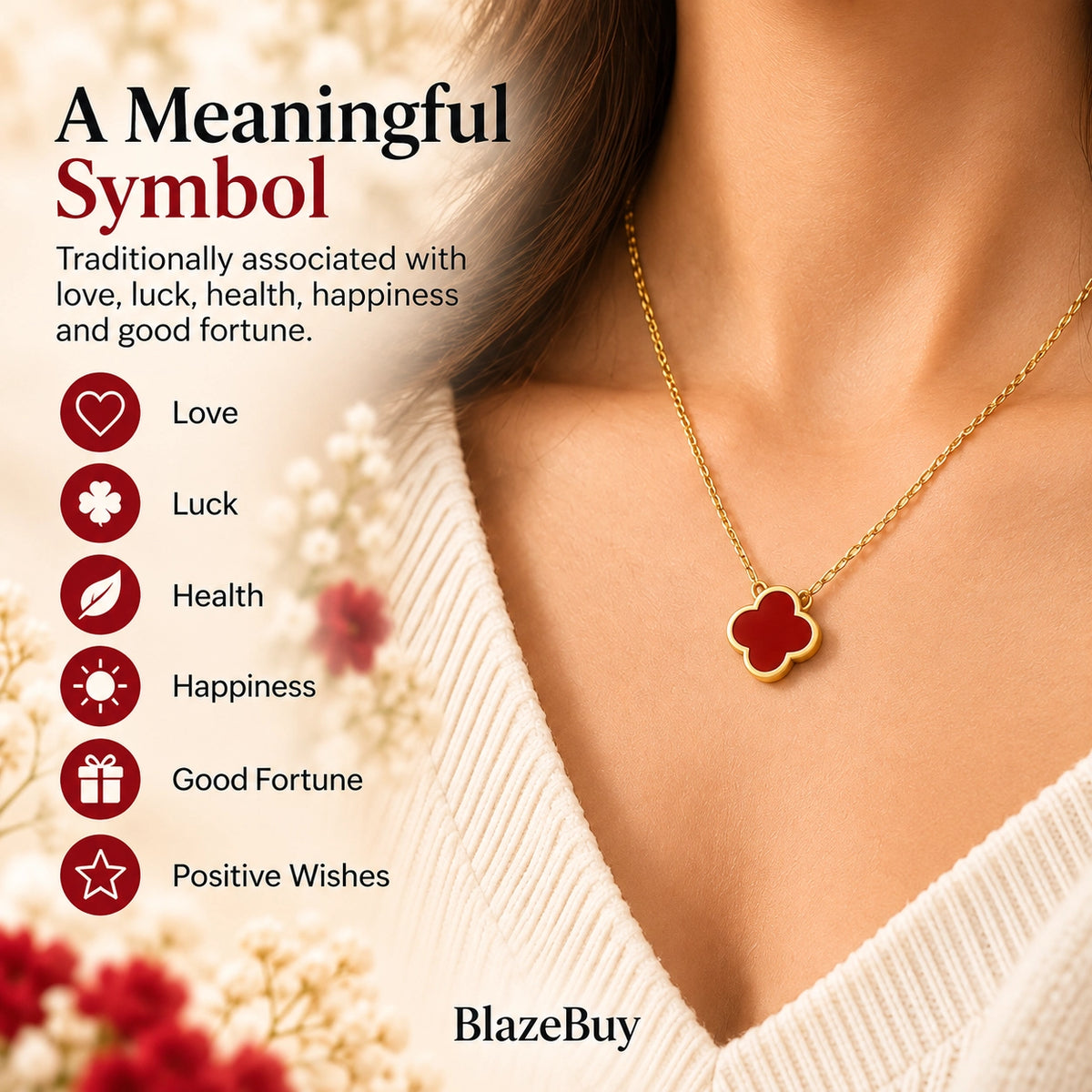 Four Leaf Clover Pendant Necklace