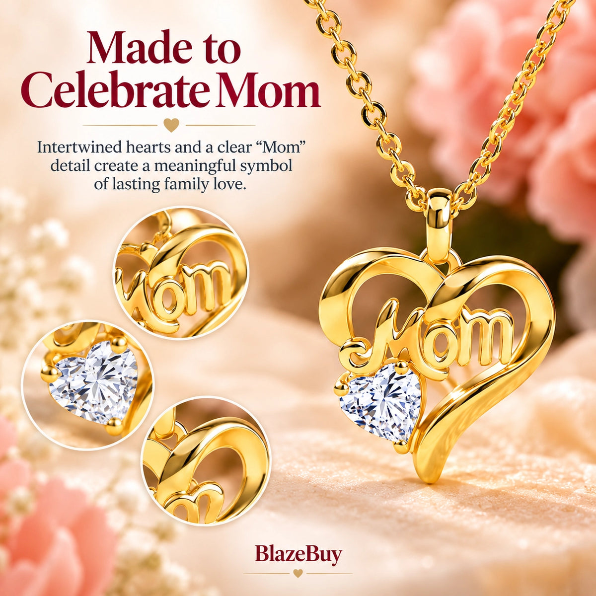 MomHeart 14K Gold Necklace