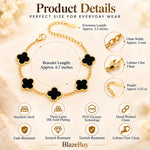 Four Leaf Clover Gold Bracelet