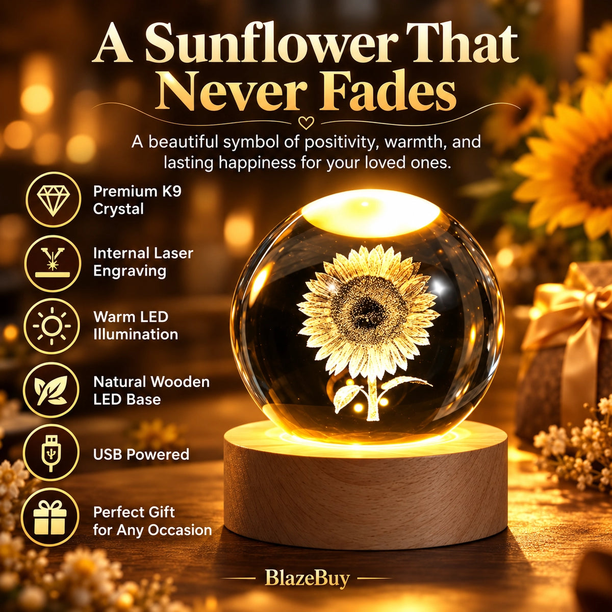 Luminous Nature Crystal Sphere