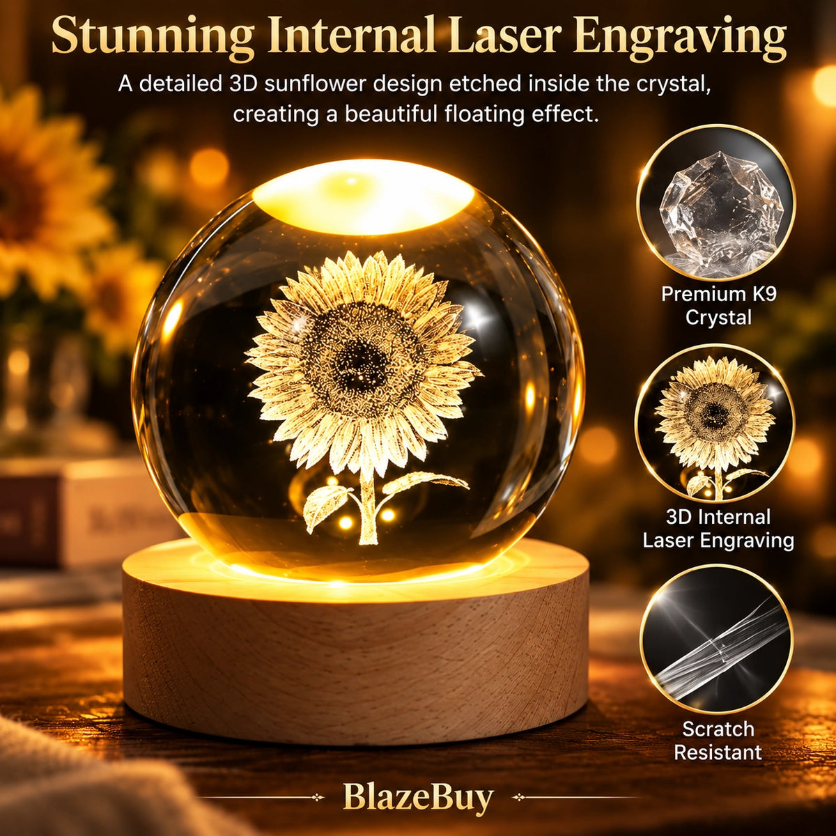 Luminous Nature Crystal Sphere