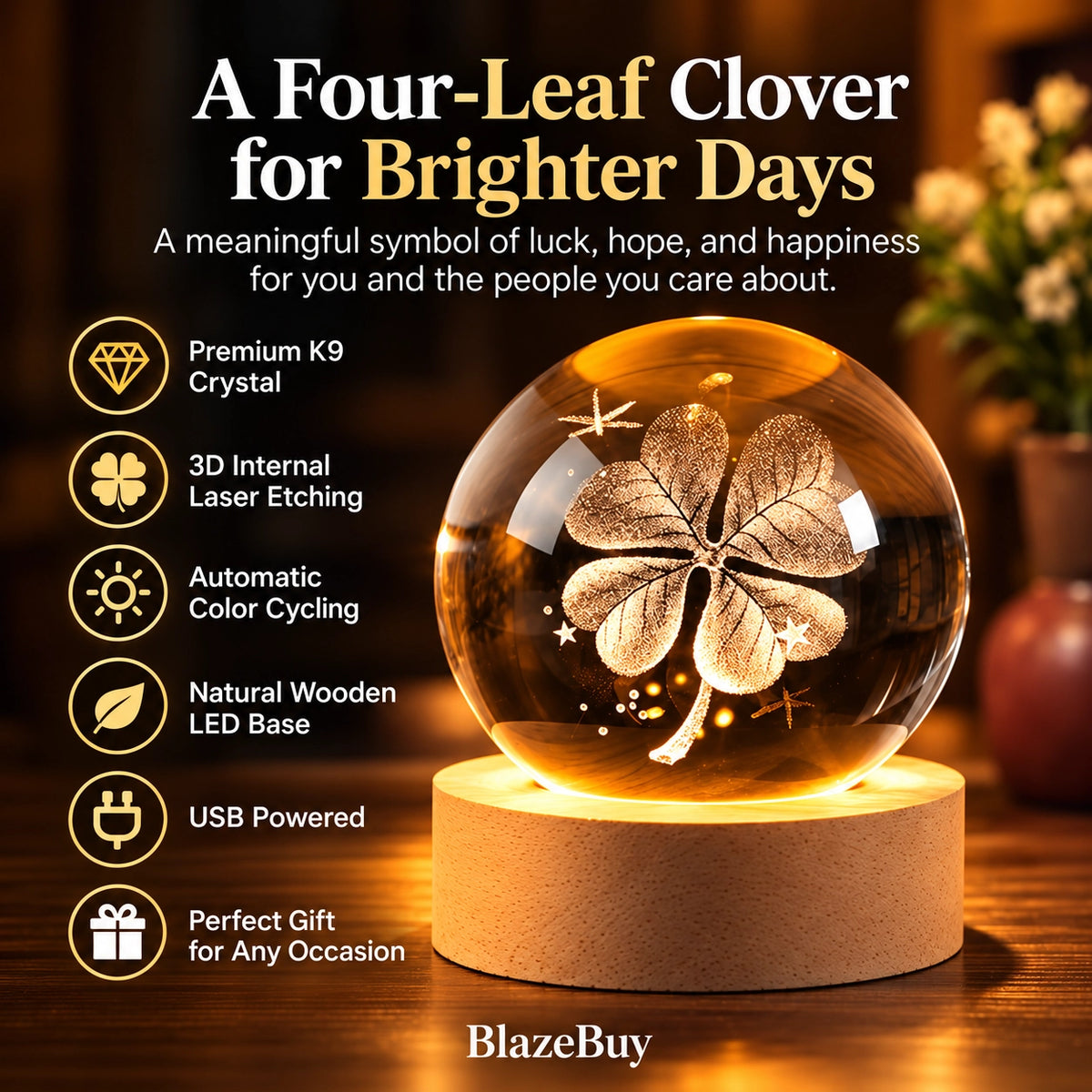 Luminous Nature Crystal Sphere