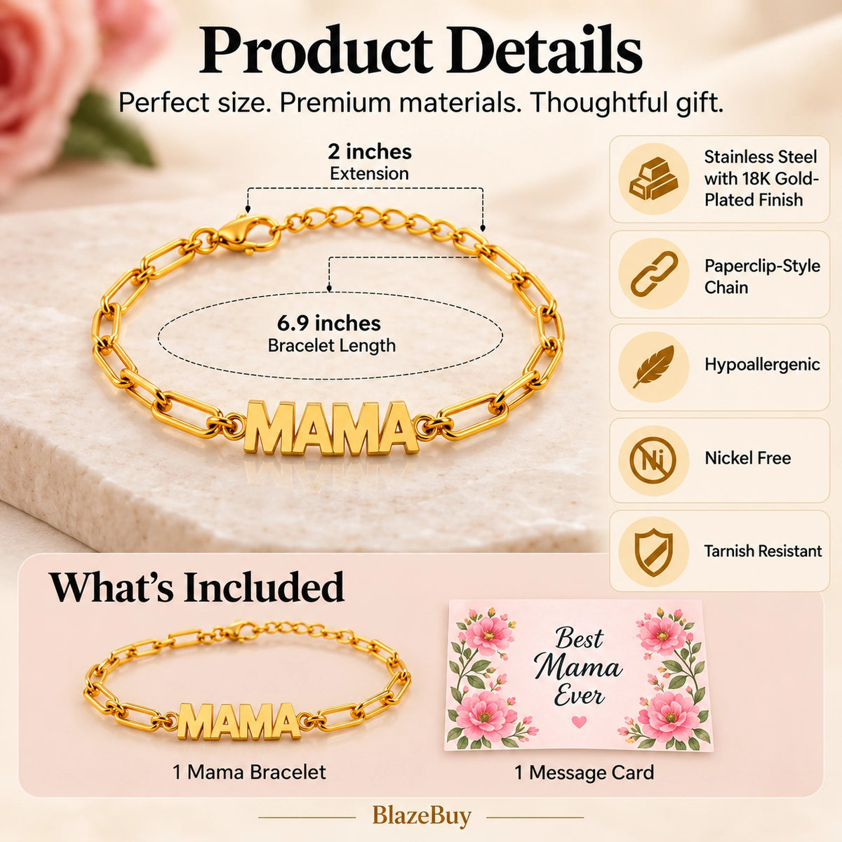 Mama Gold Bracelet