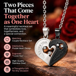 Heart Puzzle Couple Necklace