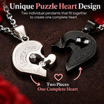 Heart Puzzle Couple Necklace