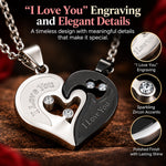 Heart Puzzle Couple Necklace