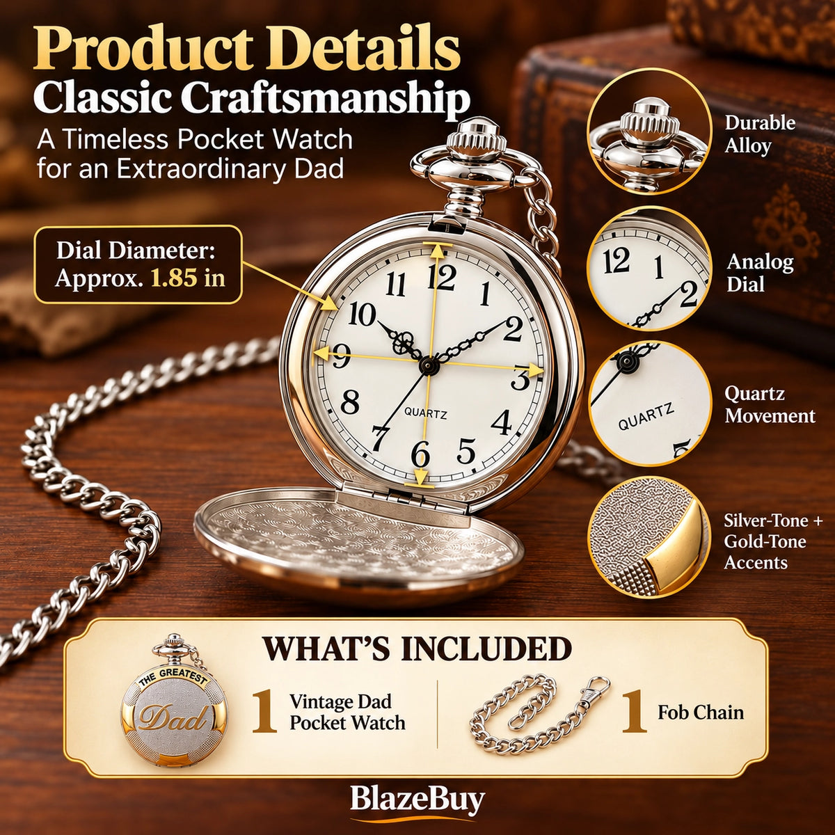 GreatestDad Pocket Watch