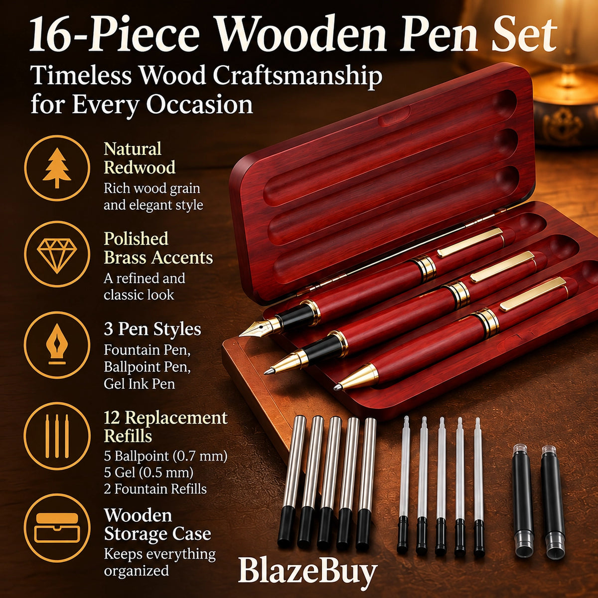 Wooden Pen Gift Set