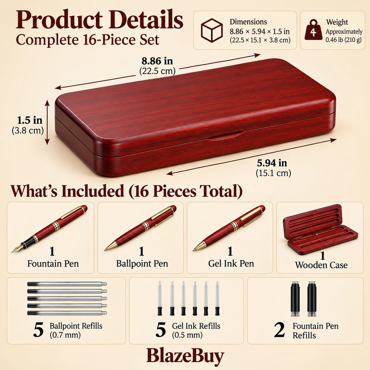 Wooden Pen Gift Set