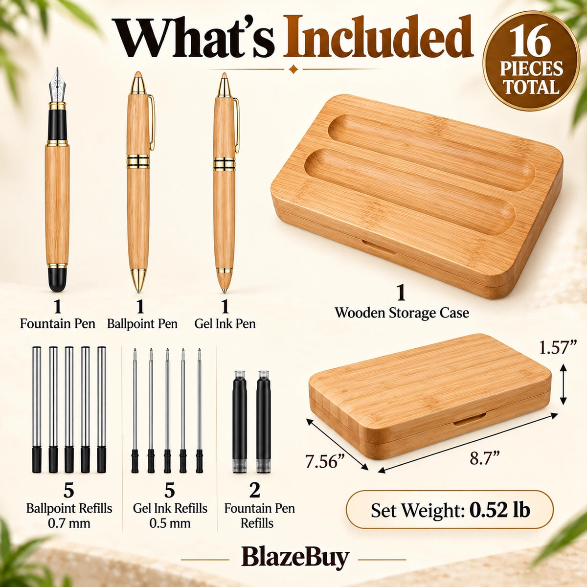 Wooden Pen Gift Set