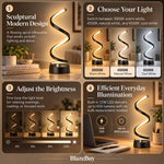 LENIVER Spiral Table Lamp