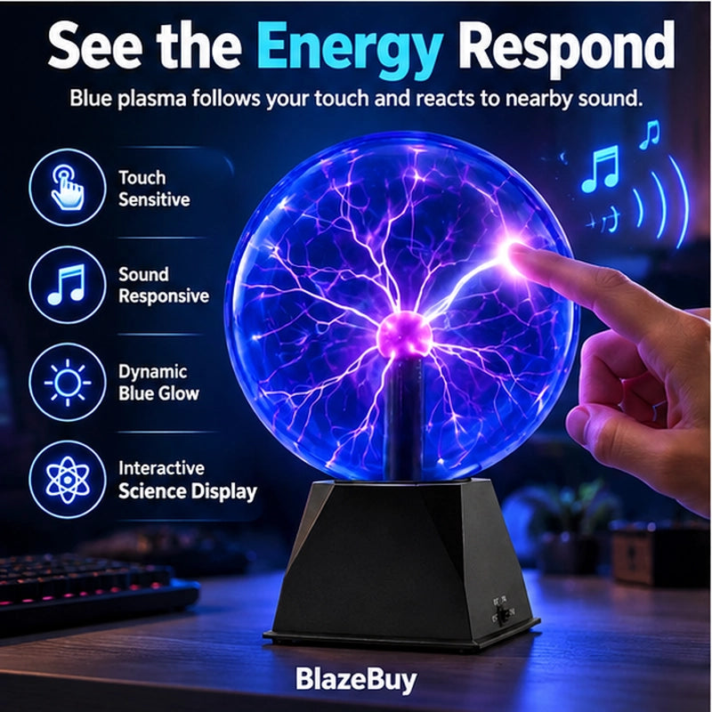 Interactive Plasma Ball Lamp