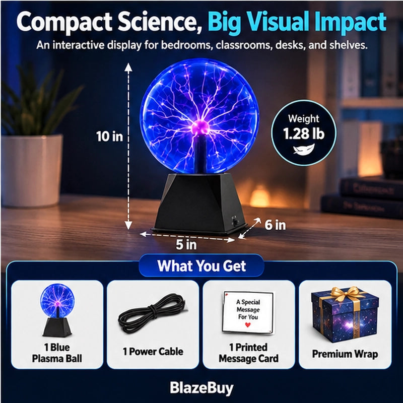 Interactive Plasma Ball Lamp