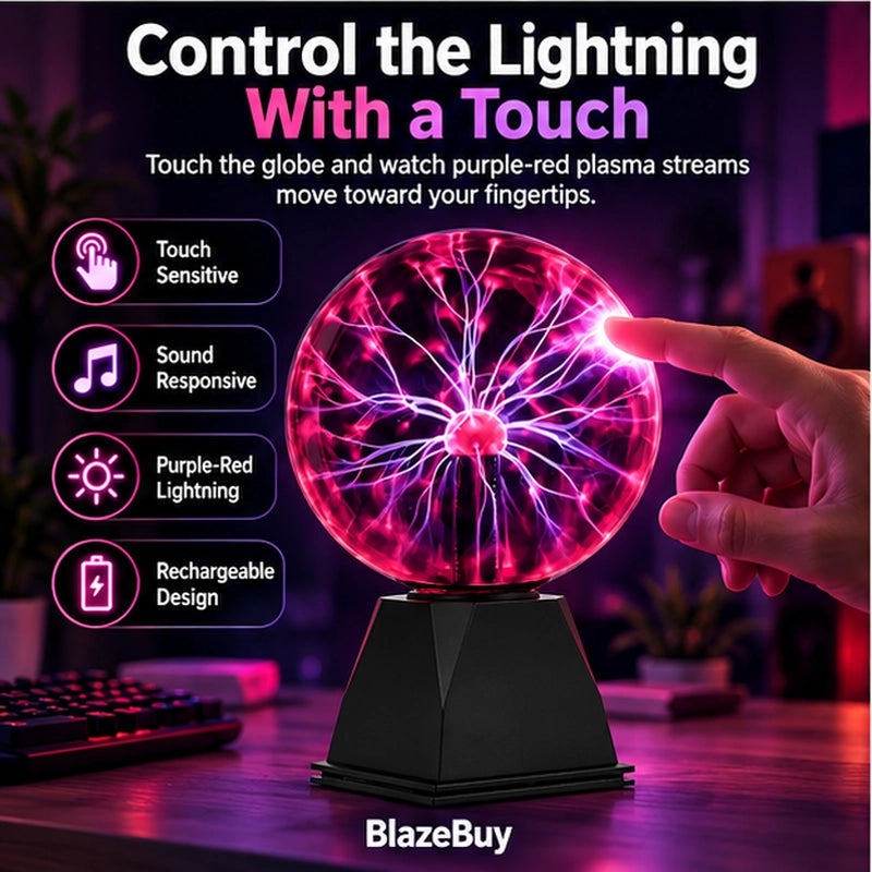 Interactive Plasma Ball Lamp