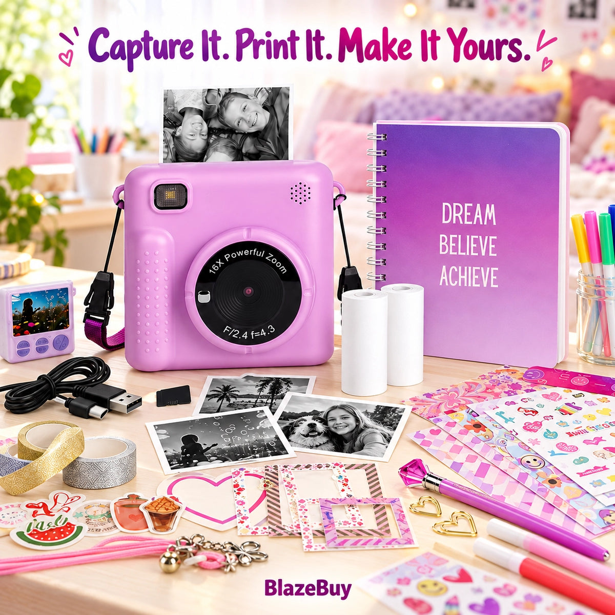 Instant Print Camera Journal Set