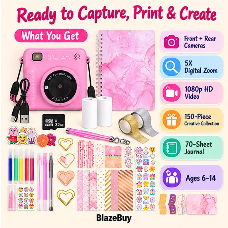 Instant Print Camera Journal Set